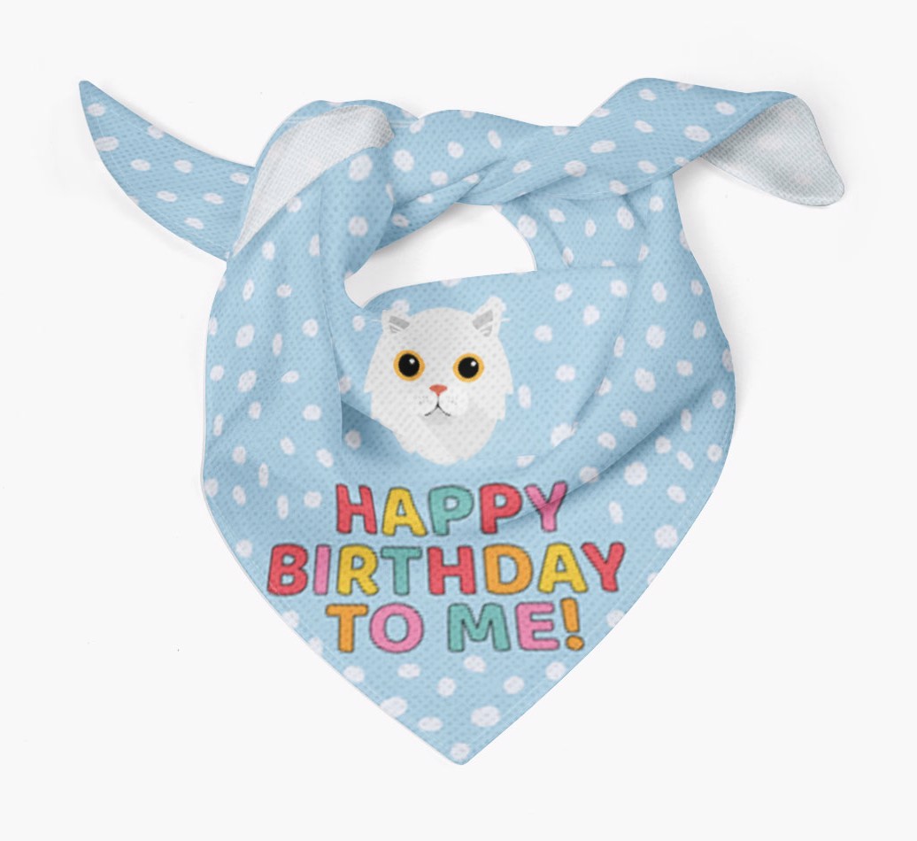 'Happy Birthday To Me' - Personalised {breedFullName} Bandana