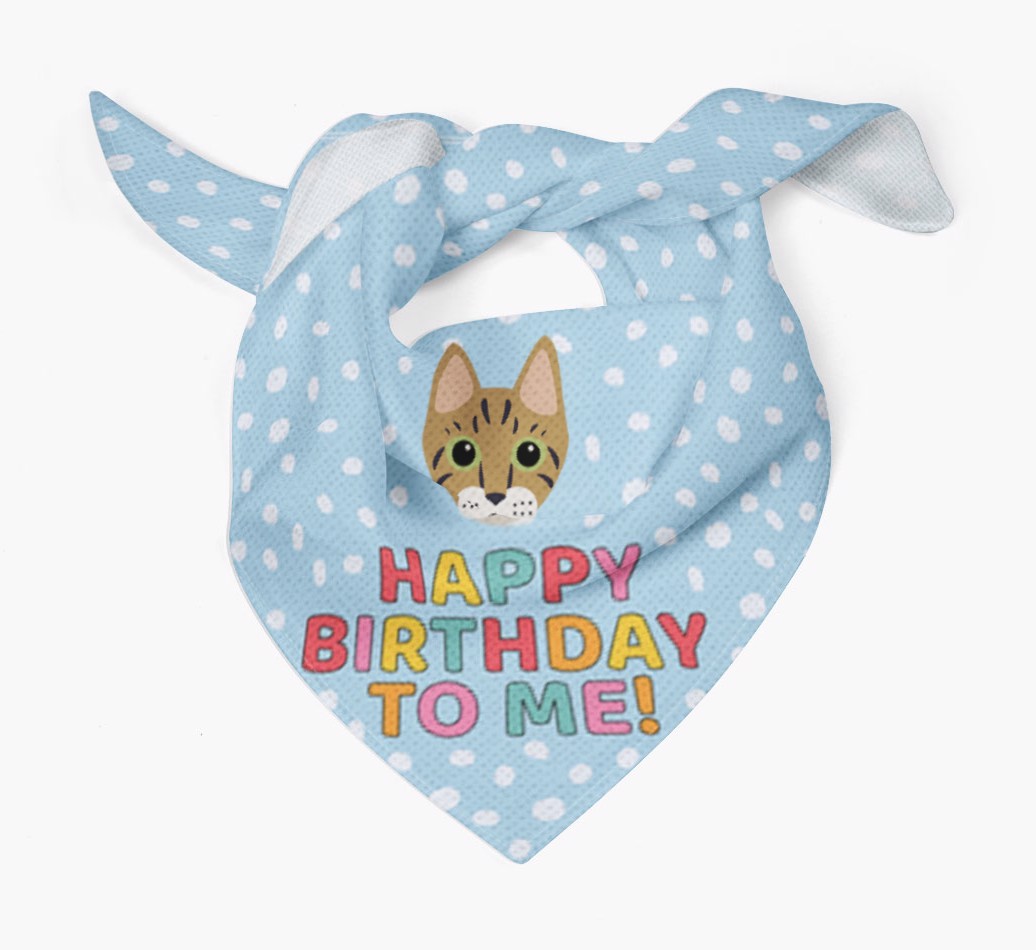 'Happy Birthday To Me' - Personalised {breedFullName} Bandana