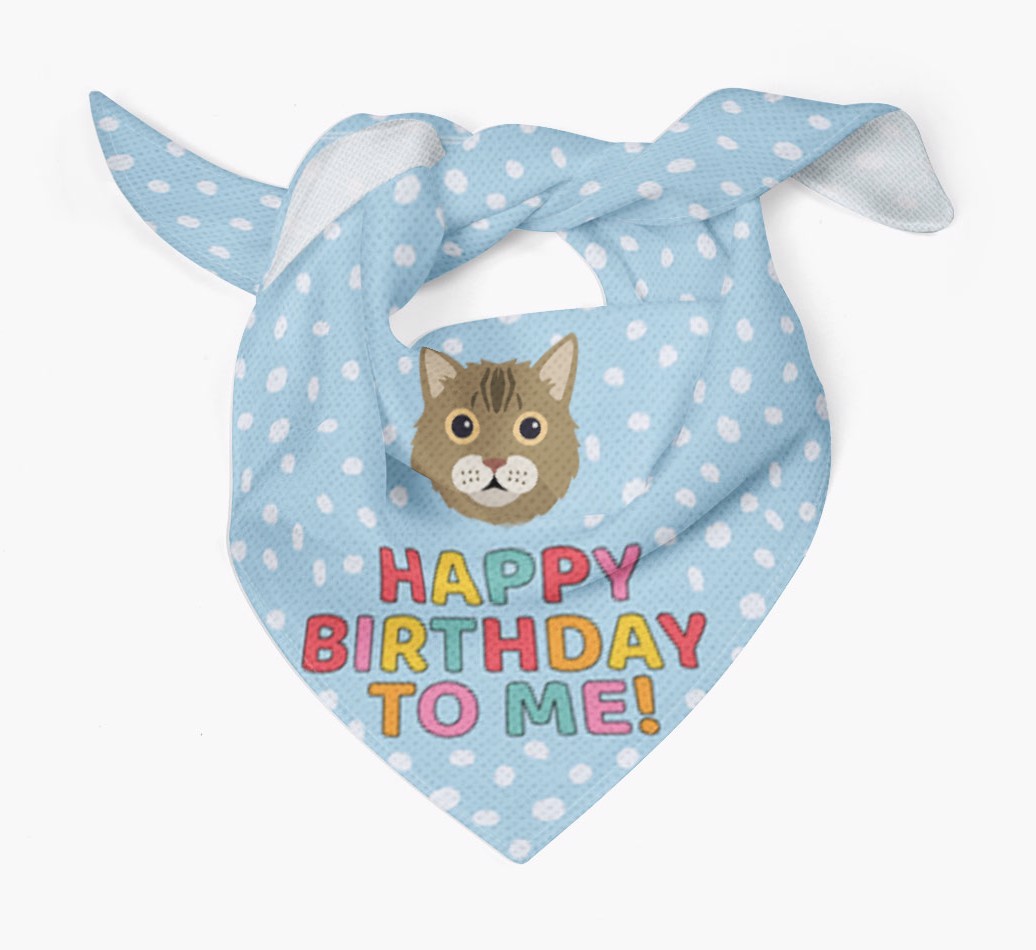 'Happy Birthday To Me' - Personalised {breedFullName} Bandana