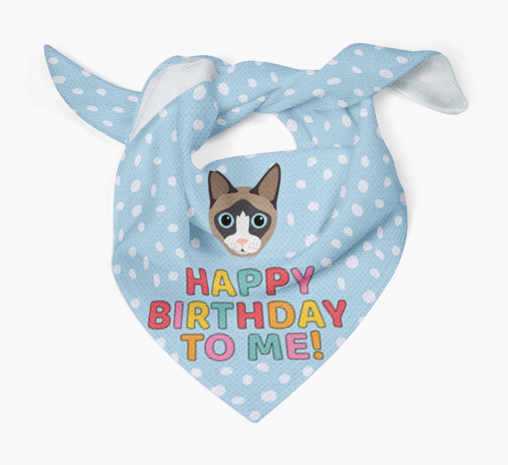 'Happy Birthday To Me' - Personalised {breedFullName} Bandana