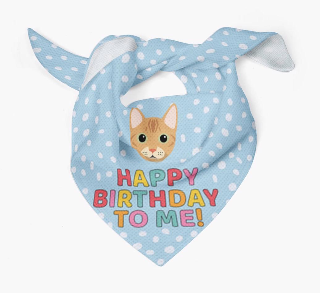 'Happy Birthday To Me' - Personalized {breedFullName} Bandana