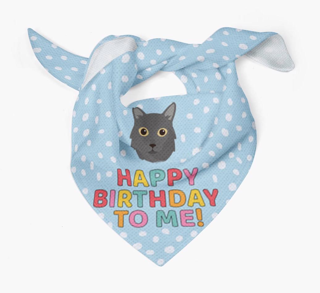 'Happy Birthday To Me' - Personalized {breedFullName} Bandana