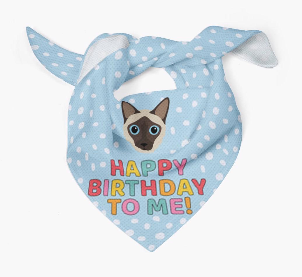 'Happy Birthday To Me' - Personalized {breedFullName} Bandana