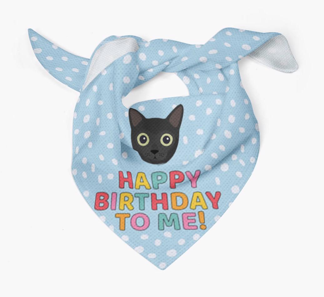 'Happy Birthday To Me' - Personalized {breedFullName} Bandana