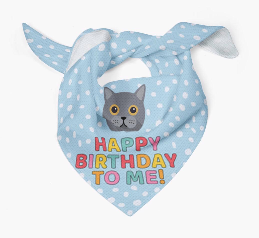 'Happy Birthday To Me' - Personalized {breedFullName} Bandana