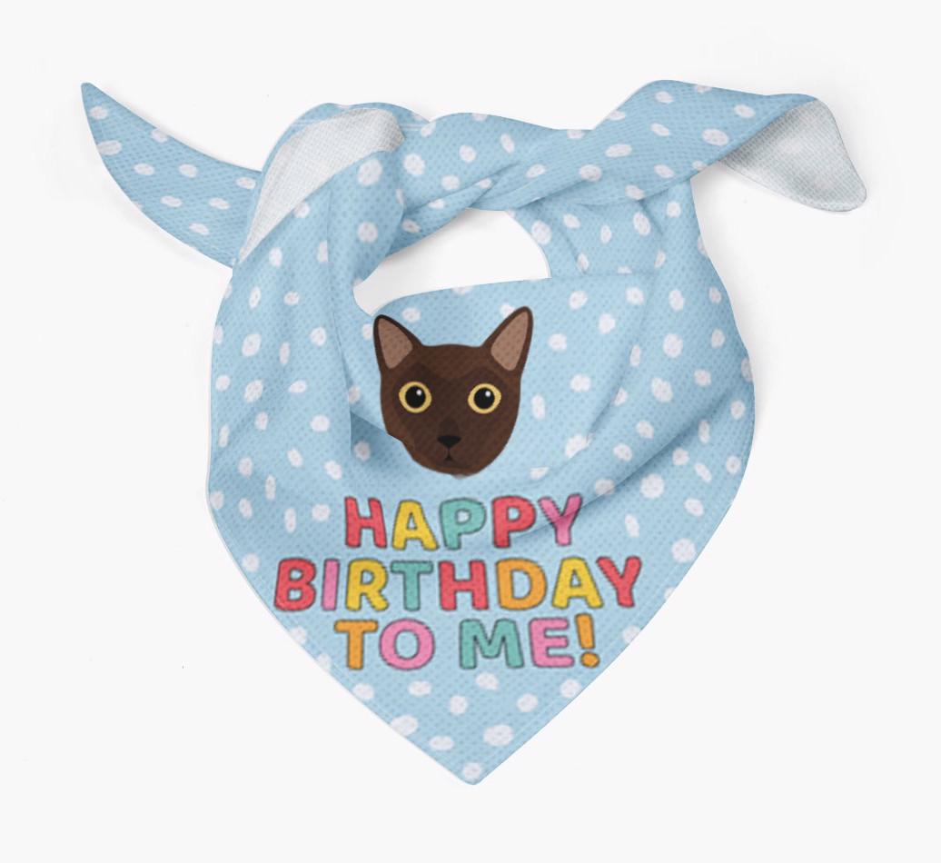 'Happy Birthday To Me' - Personalized {breedFullName} Bandana