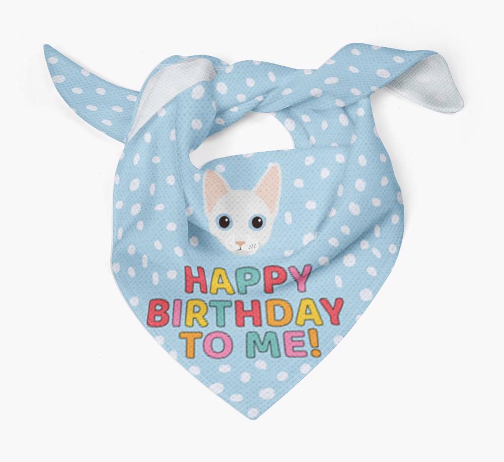 'Happy Birthday To Me' - Personalized {breedFullName} Bandana