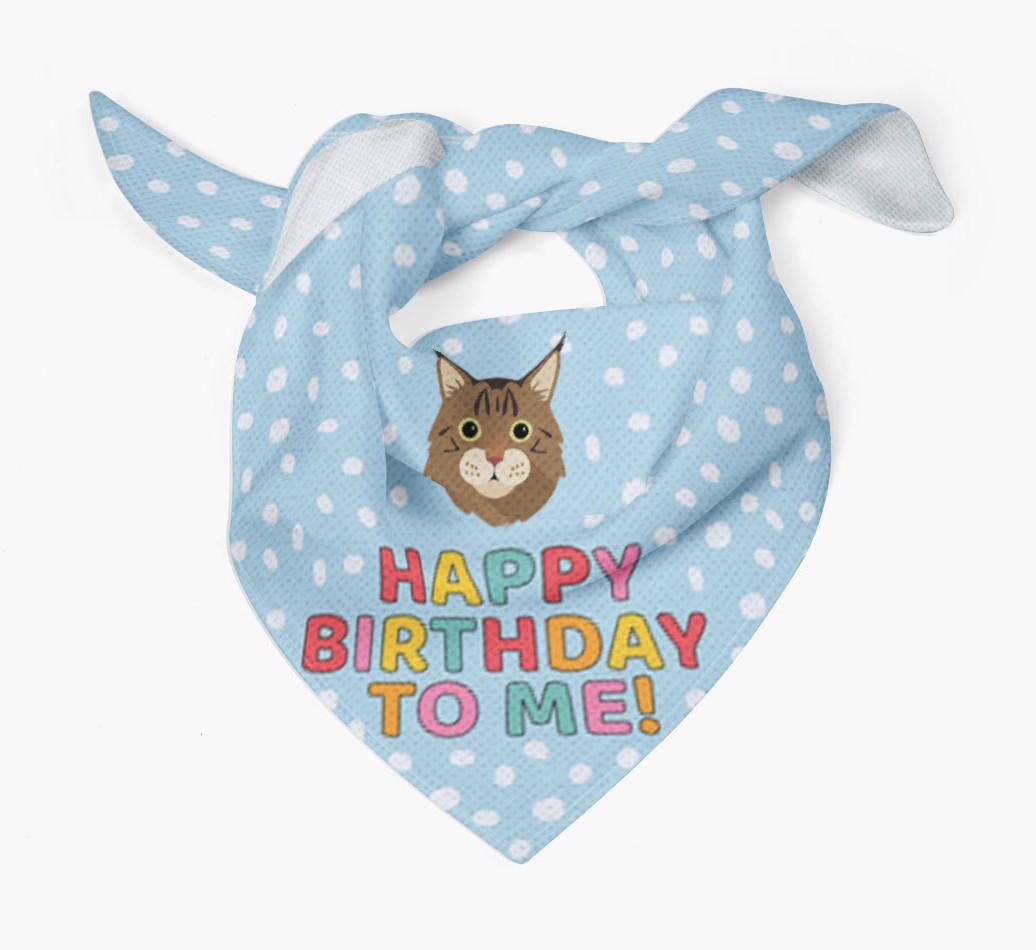 'Happy Birthday To Me' - Personalized {breedFullName} Bandana