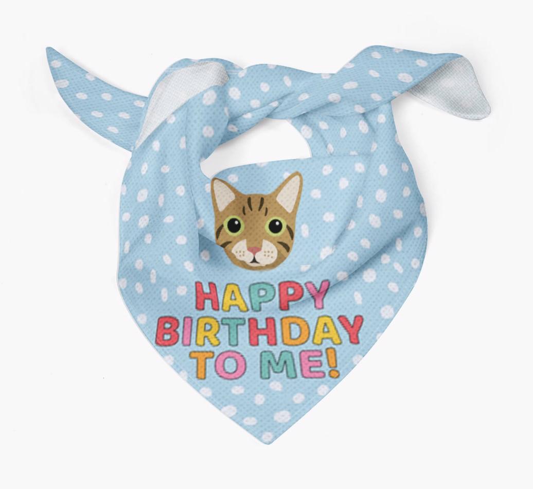 'Happy Birthday To Me' - Personalized {breedFullName} Bandana