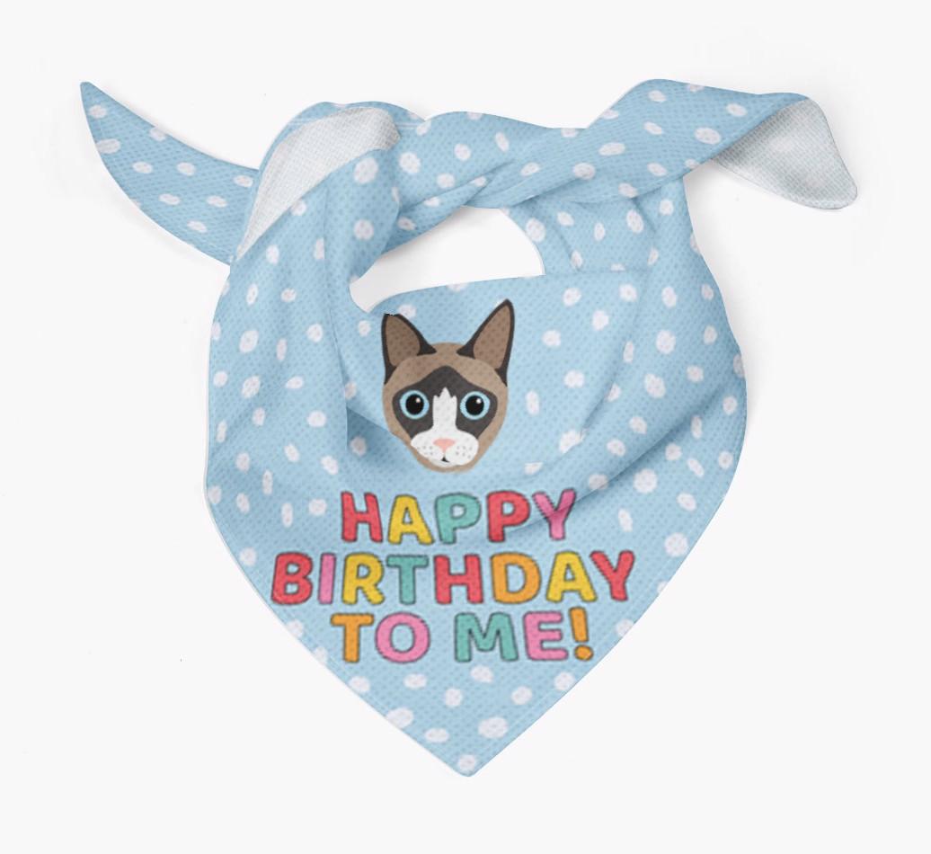'Happy Birthday To Me' - Personalized {breedFullName} Bandana