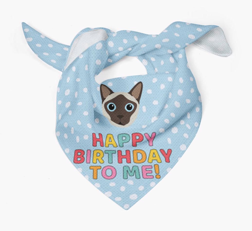 'Happy Birthday To Me' - Personalized {breedFullName} Bandana