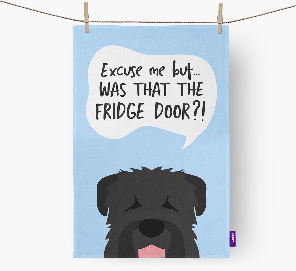 '...Was That The Fridge Door?!' - Personalized {breedFullName} Dish Towel