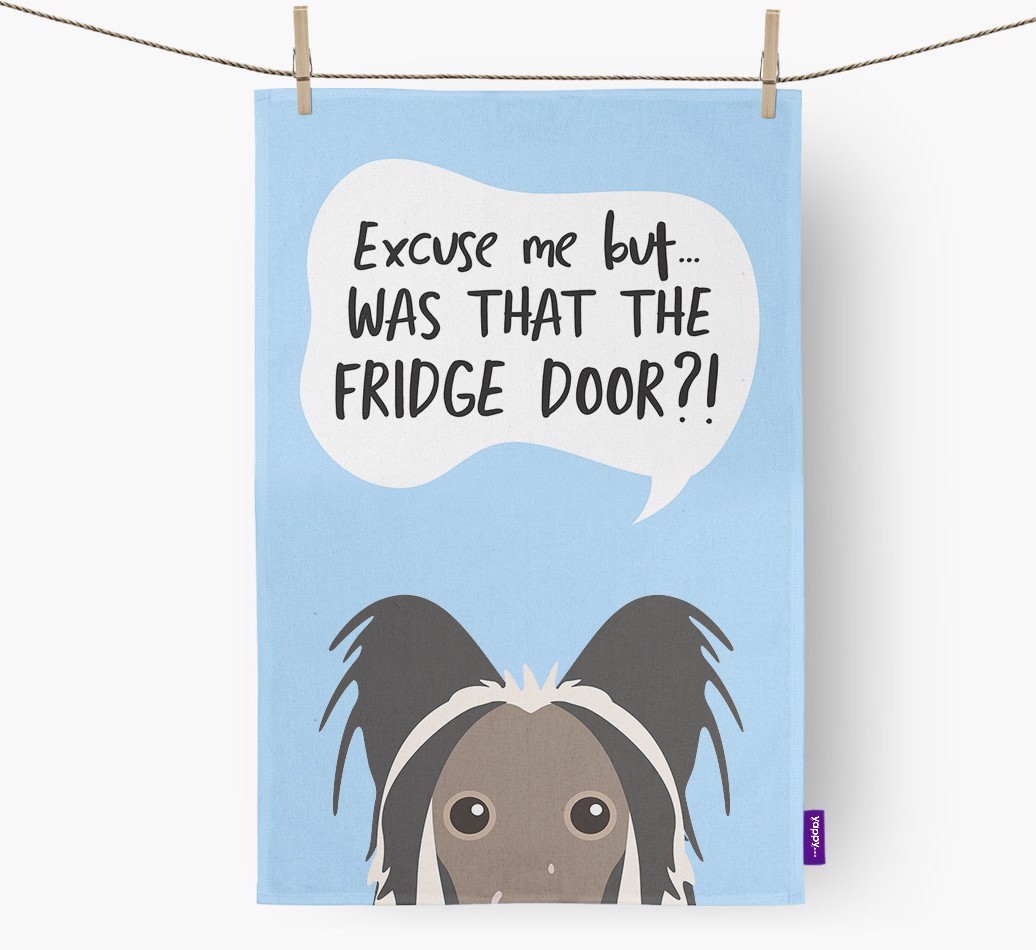 '...Was That The Fridge Door?!' - Personalised {breedFullName} Tea Towel