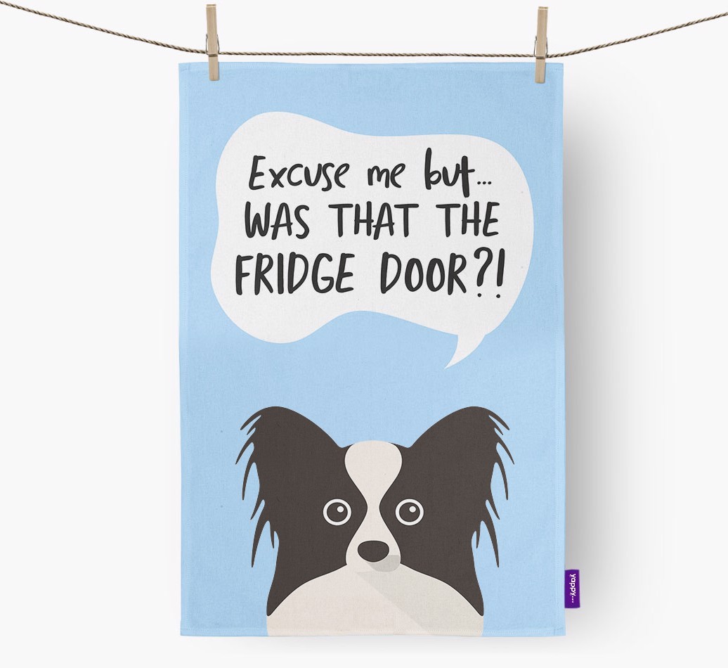 '...Was That The Fridge Door?!' - Personalised {breedFullName} Tea Towel