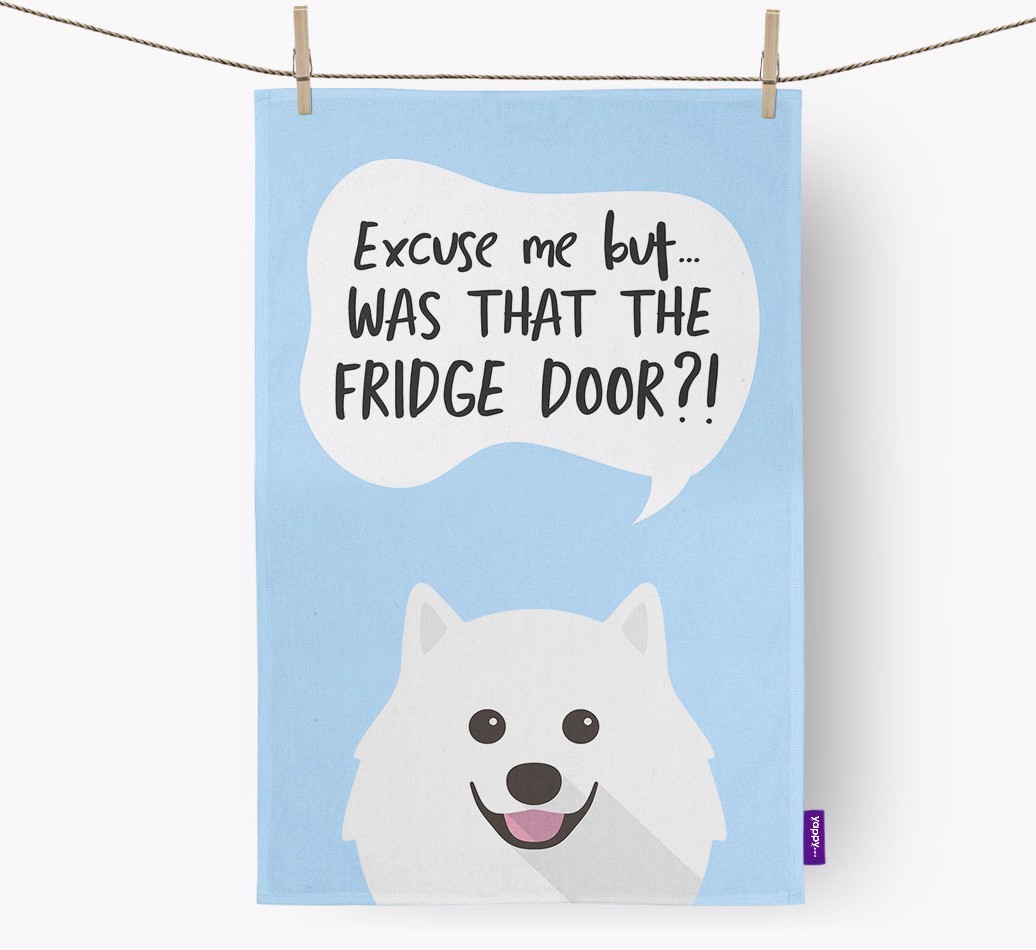 '...Was That The Fridge Door?!' - Personalised {breedFullName} Tea Towel