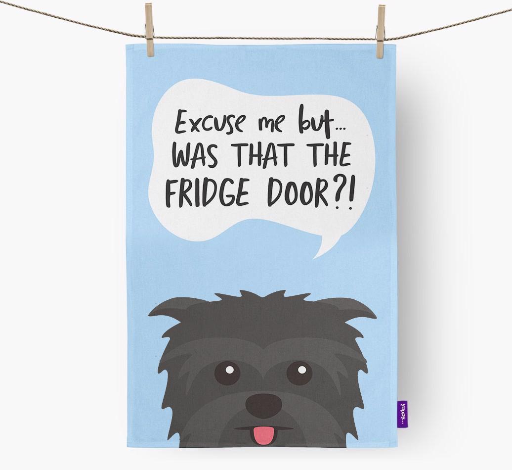 '...Was That The Fridge Door?!' - Personalized {breedFullName} Dish Towel