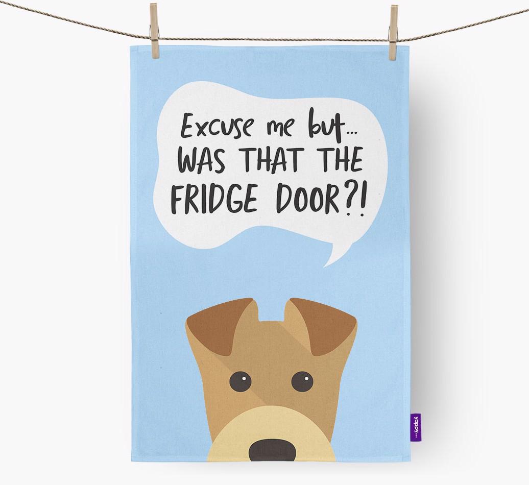 '...Was That The Fridge Door?!' - Personalized {breedFullName} Dish Towel