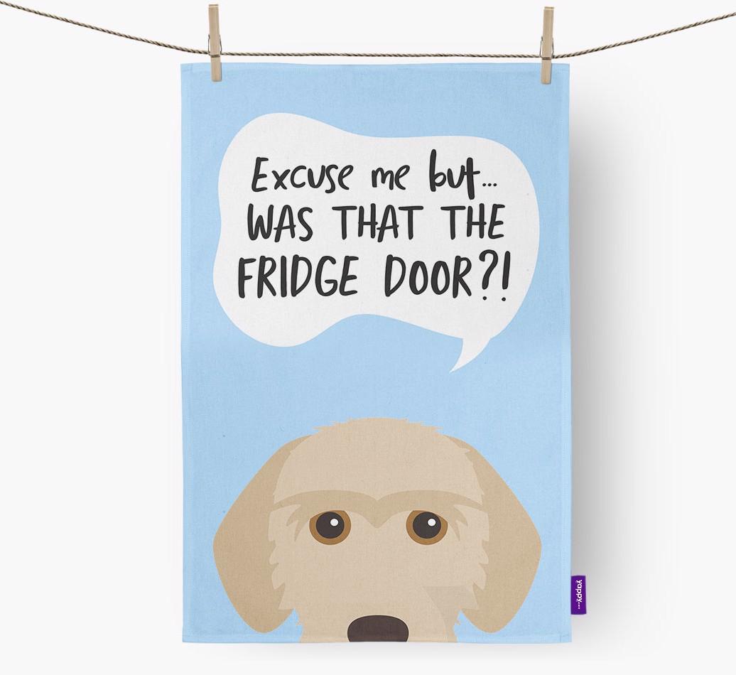 '...Was That The Fridge Door?!' - Personalized {breedFullName} Dish Towel