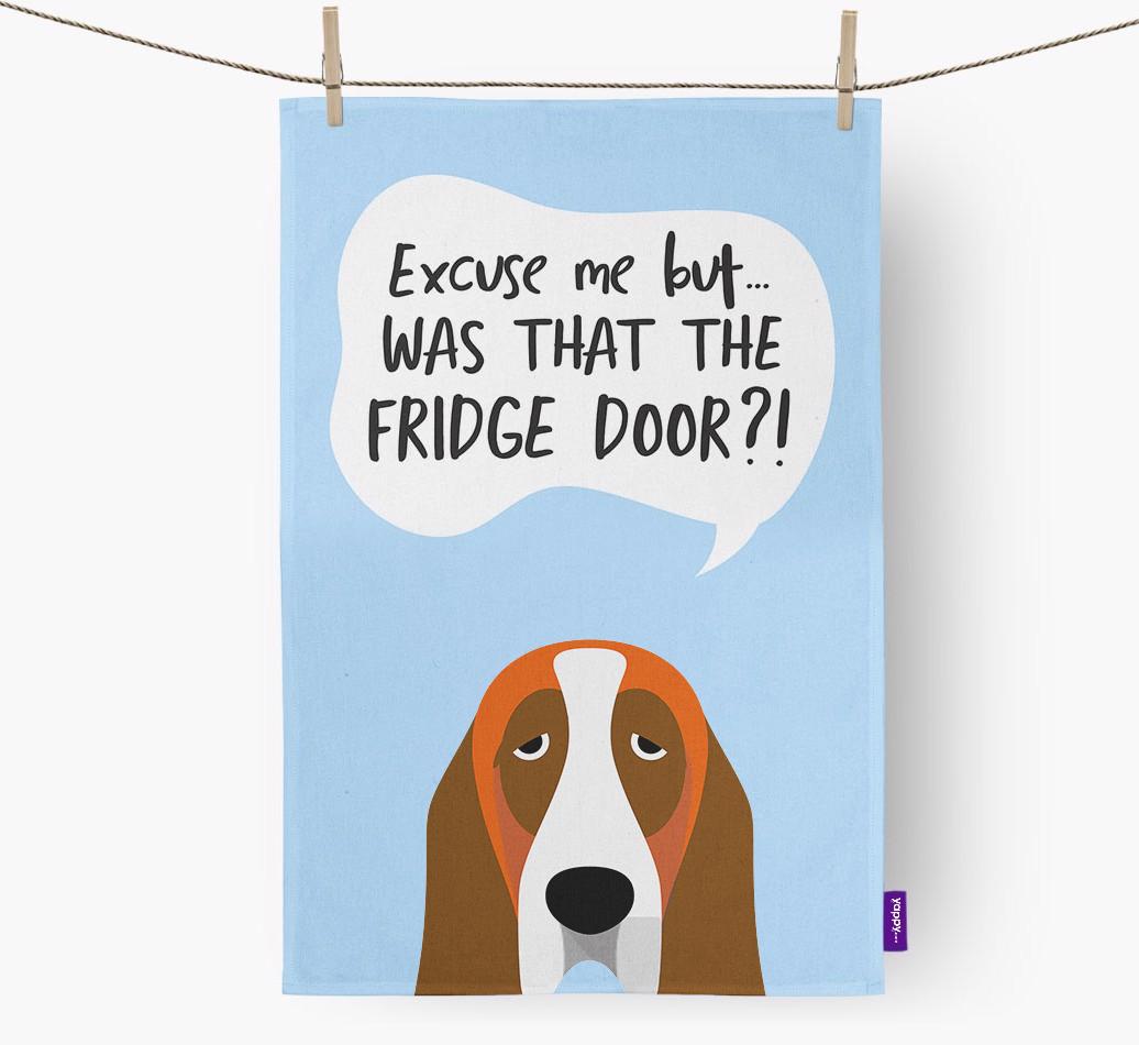 '...Was That The Fridge Door?!' - Personalized {breedFullName} Dish Towel