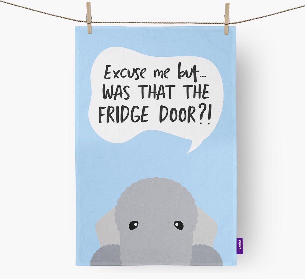'...Was That The Fridge Door?!' - Personalized {breedFullName} Dish Towel
