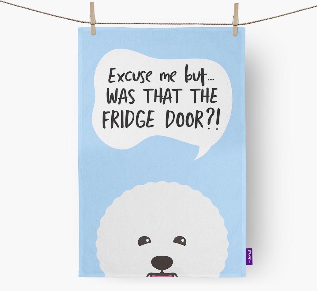 '...Was That The Fridge Door?!' - Personalized {breedFullName} Dish Towel