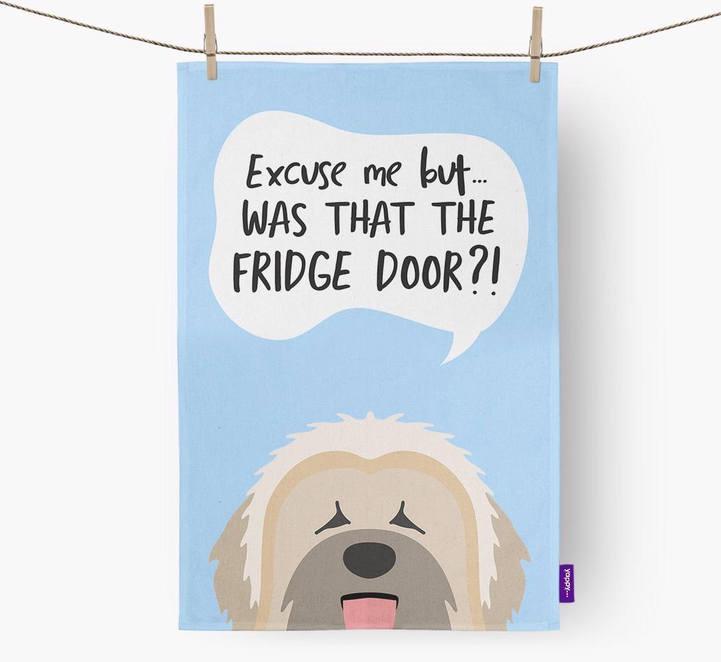 '...Was That The Fridge Door?!' - Personalized {breedFullName} Dish Towel
