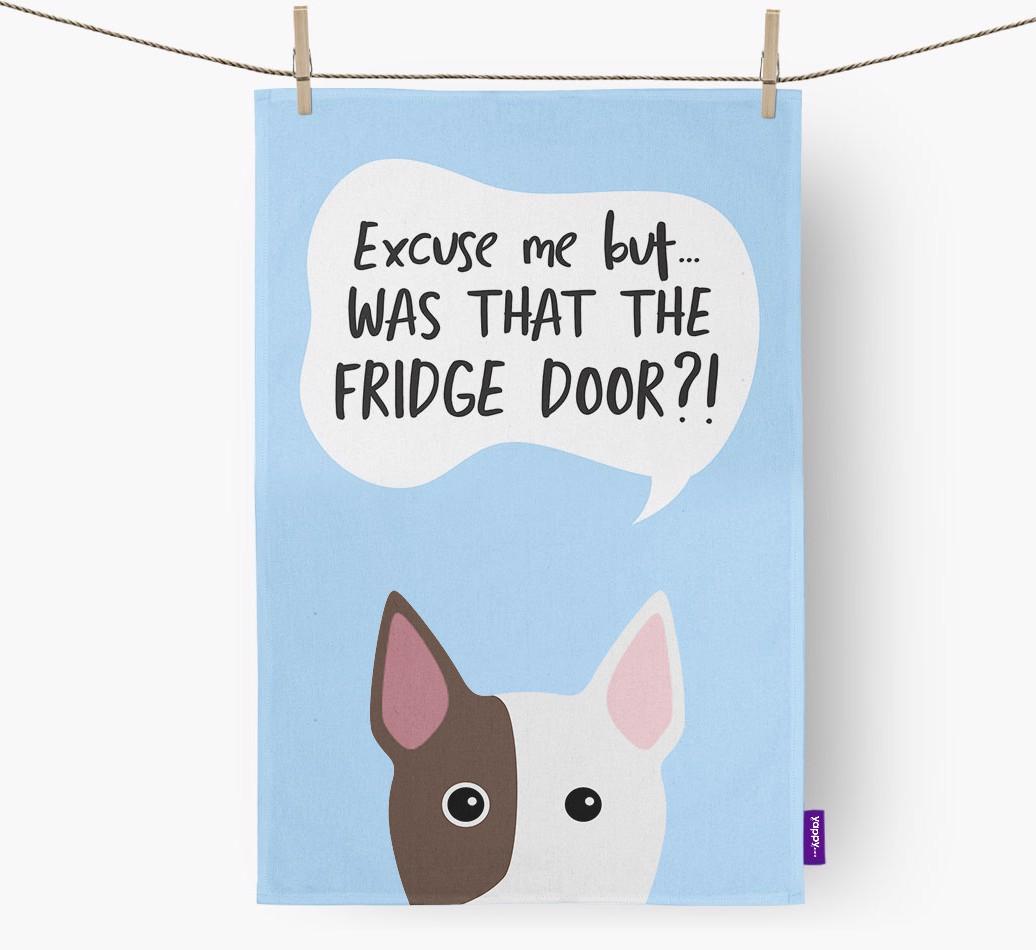 '...Was That The Fridge Door?!' - Personalized {breedFullName} Dish Towel