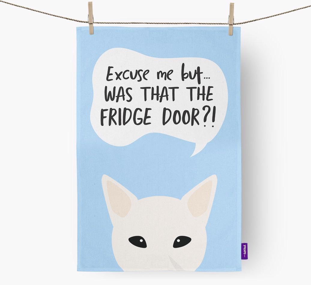 '...Was That The Fridge Door?!' - Personalized {breedFullName} Dish Towel