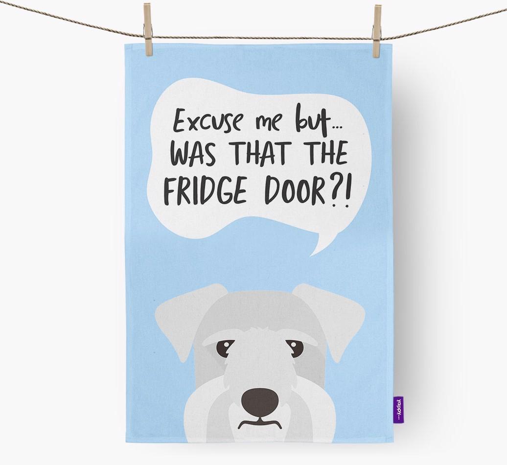 '...Was That The Fridge Door?!' - Personalized {breedFullName} Dish Towel