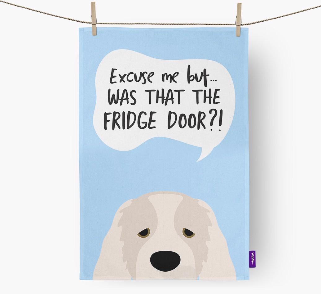 '...Was That The Fridge Door?!' - Personalized {breedFullName} Dish Towel