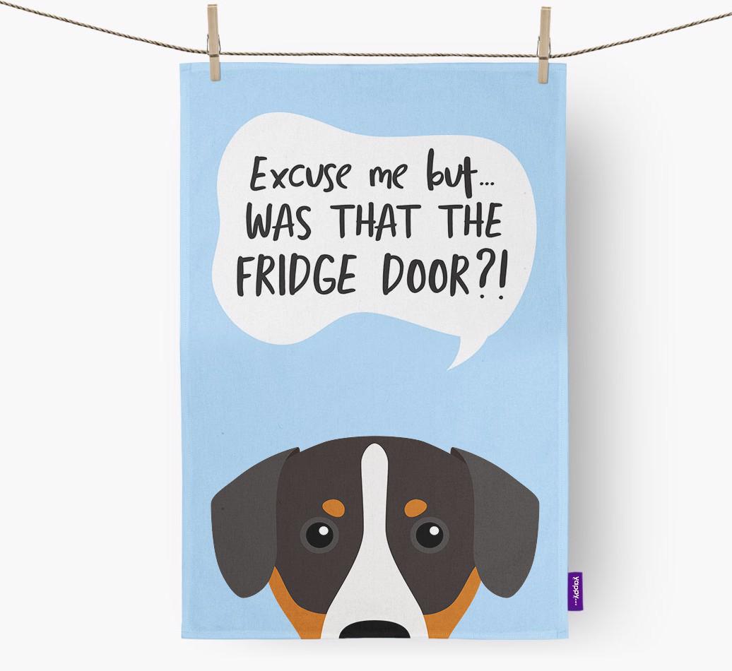 '...Was That The Fridge Door?!' - Personalized {breedFullName} Dish Towel