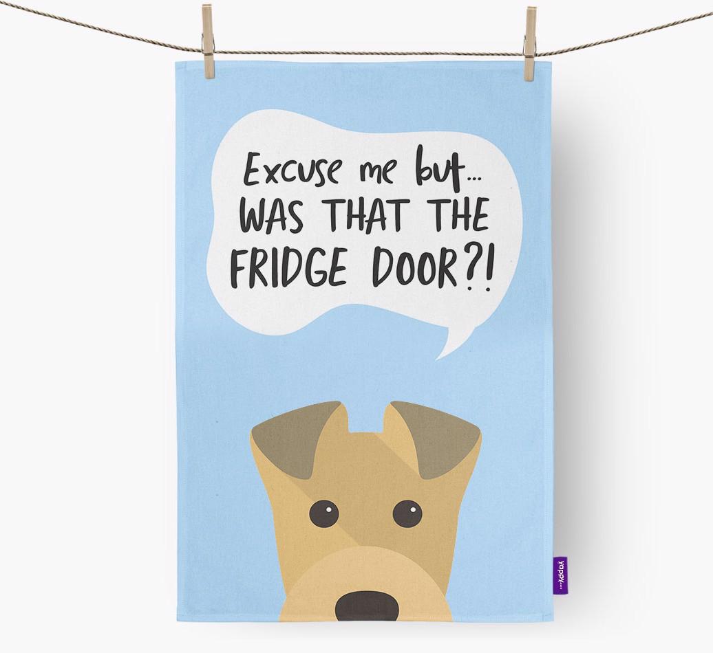 '...Was That The Fridge Door?!' - Personalized {breedFullName} Dish Towel