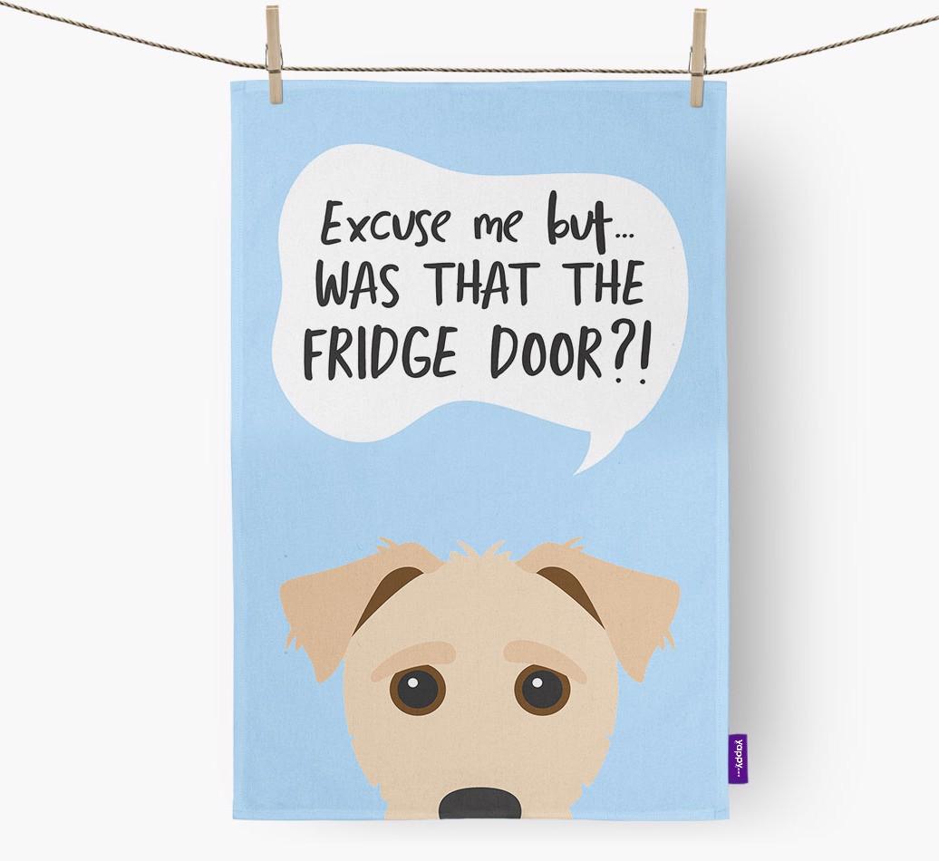 '...Was That The Fridge Door?!' - Personalized {breedFullName} Dish Towel
