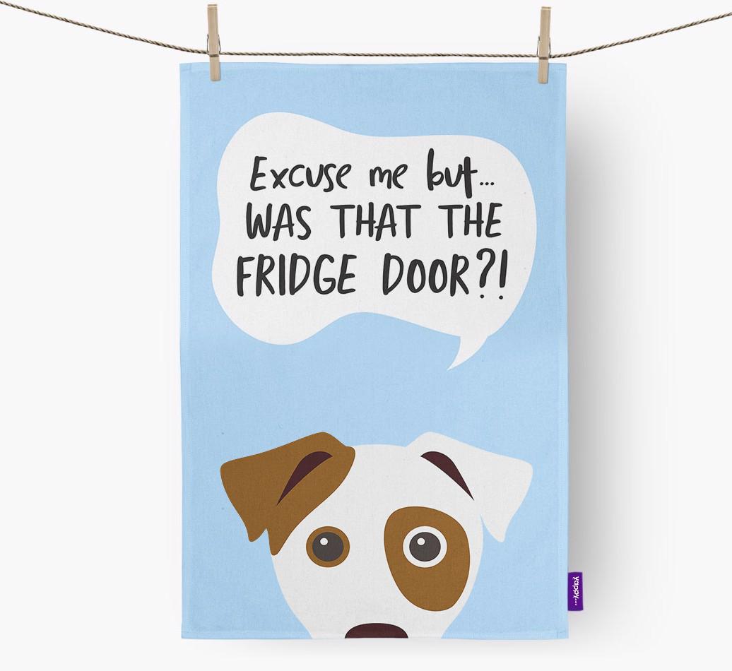 '...Was That The Fridge Door?!' - Personalized {breedFullName} Dish Towel