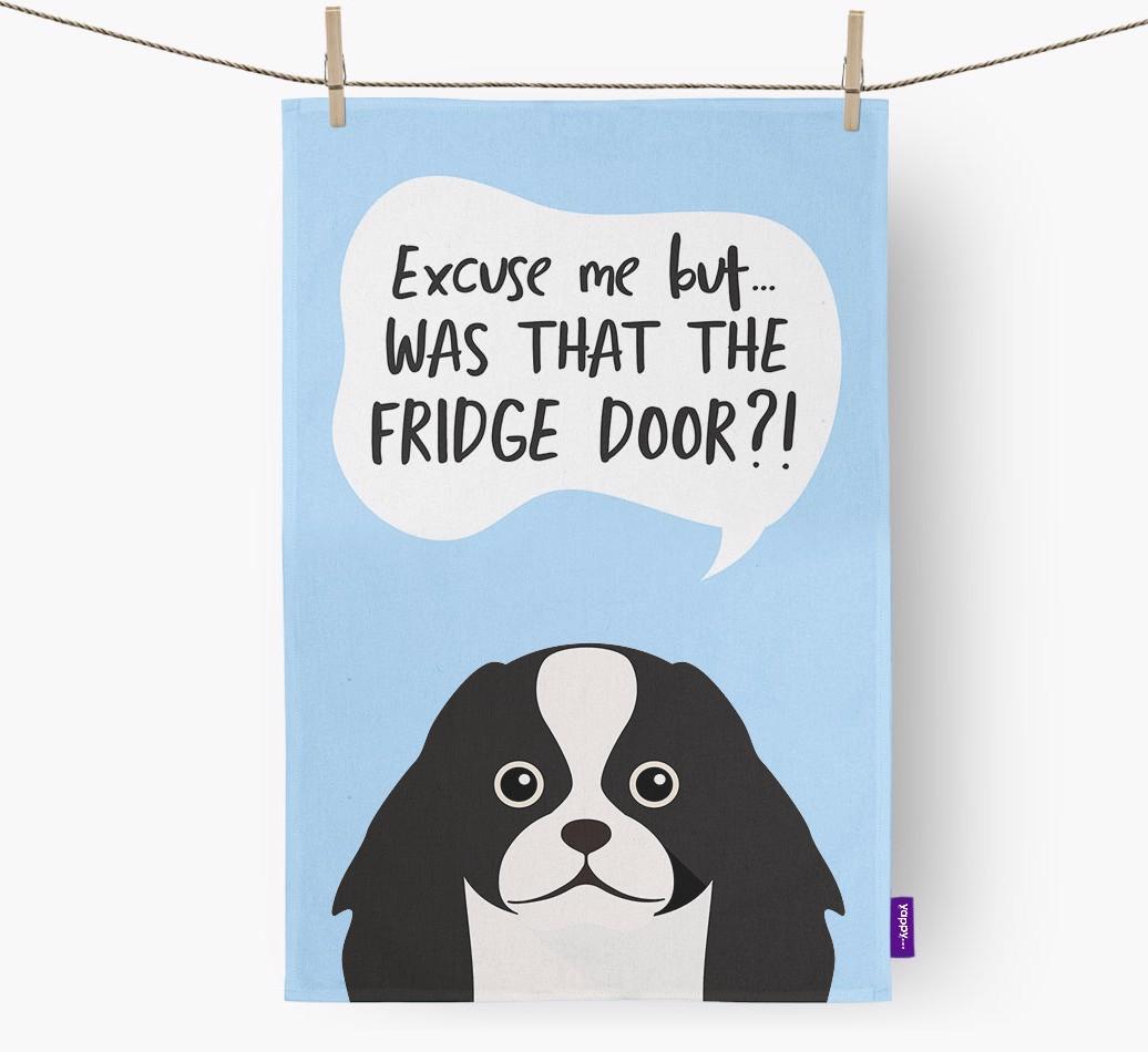 '...Was That The Fridge Door?!' - Personalized {breedFullName} Dish Towel