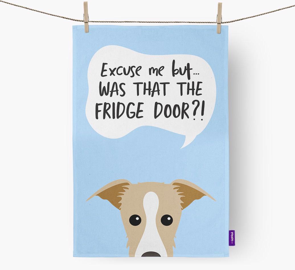 '...Was That The Fridge Door?!' - Personalized {breedFullName} Dish Towel
