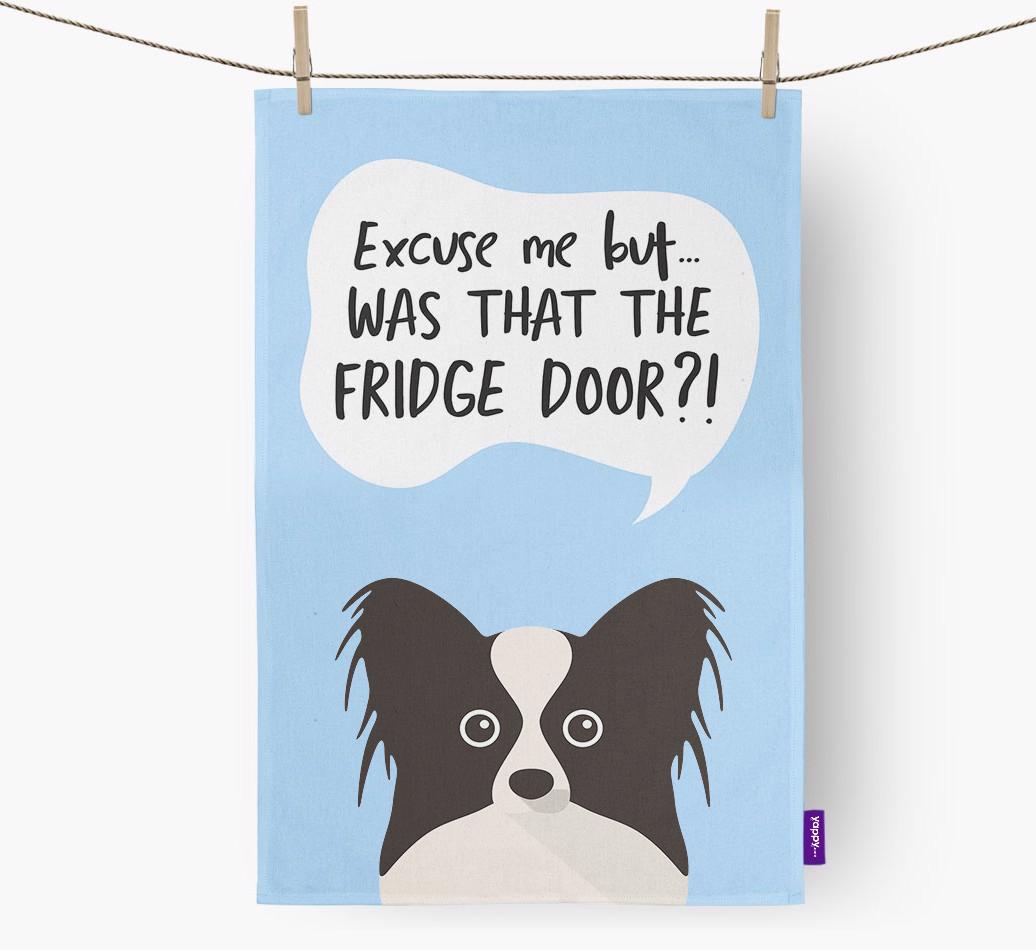 '...Was That The Fridge Door?!' - Personalized {breedFullName} Dish Towel