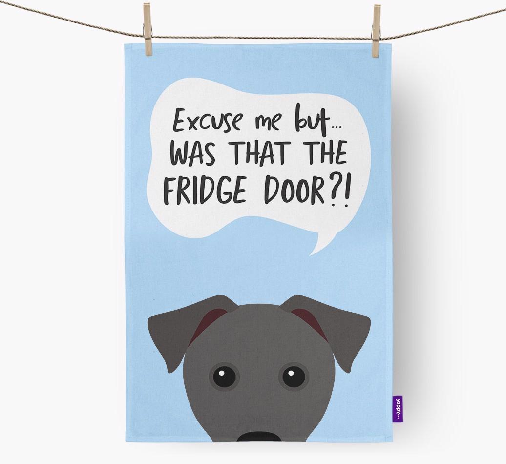 '...Was That The Fridge Door?!' - Personalized {breedFullName} Dish Towel