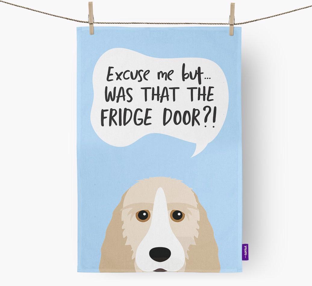 '...Was That The Fridge Door?!' - Personalized {breedFullName} Dish Towel