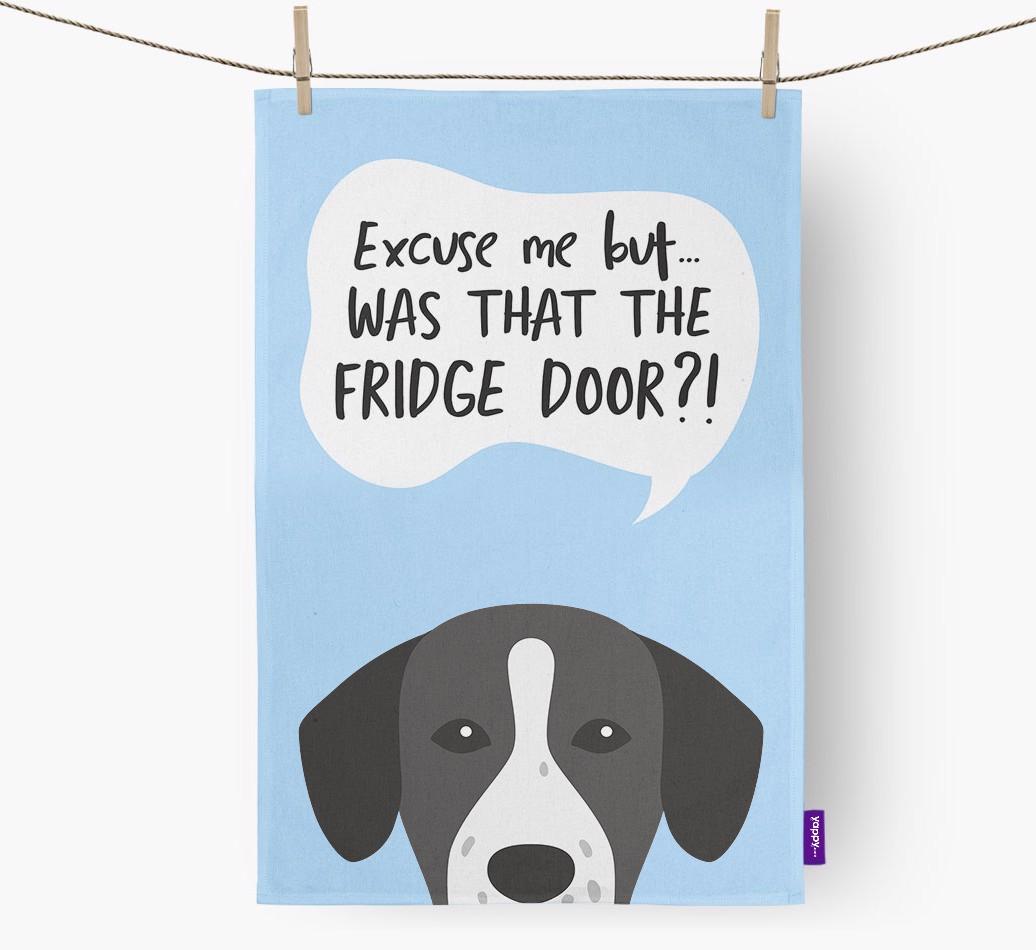 '...Was That The Fridge Door?!' - Personalized {breedFullName} Dish Towel
