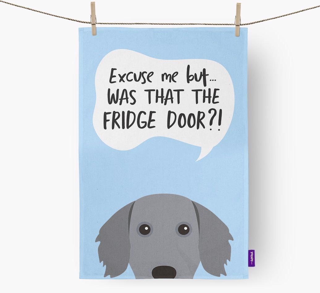 '...Was That The Fridge Door?!' - Personalized {breedFullName} Dish Towel