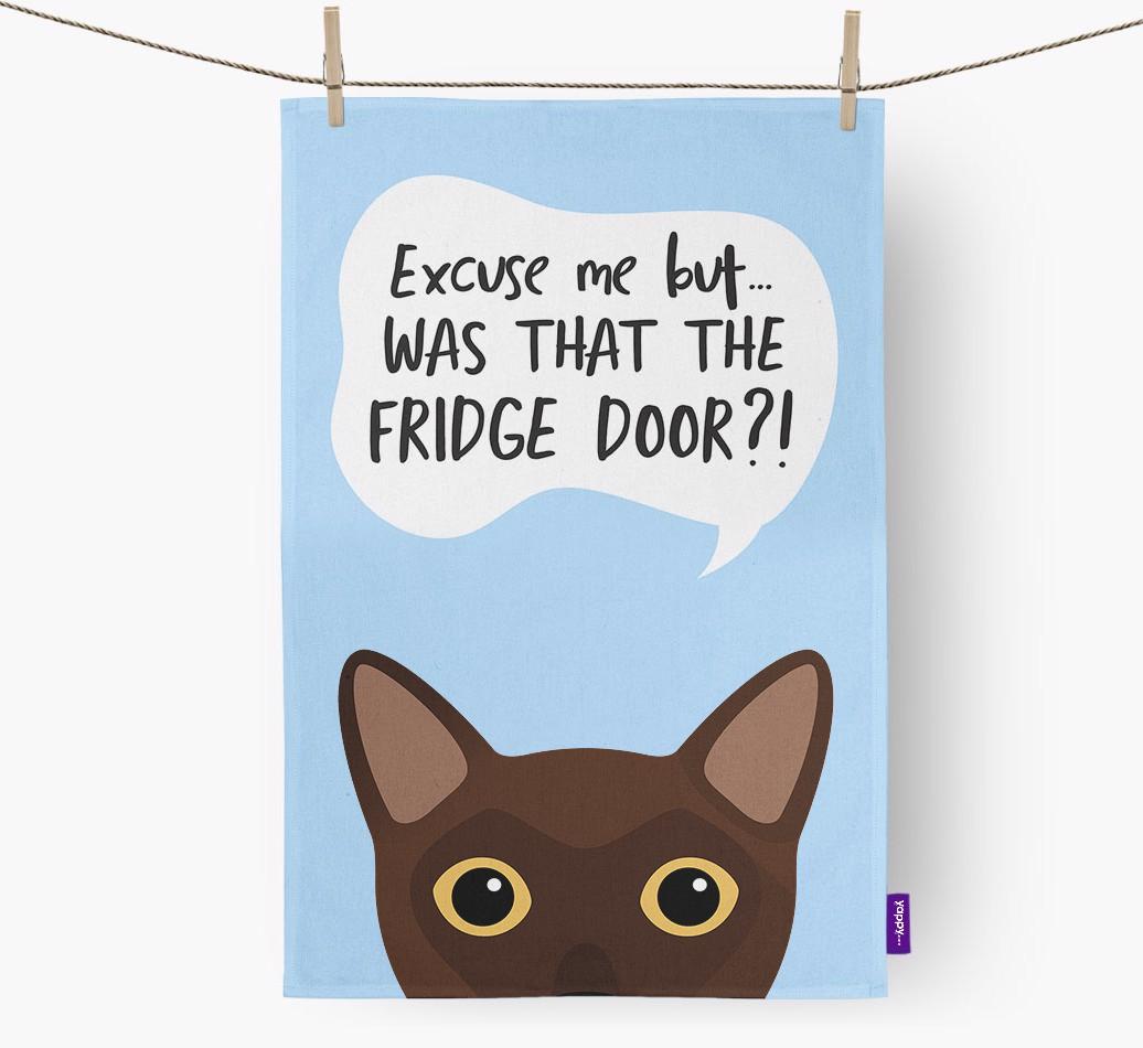 '...Was That The Fridge Door?!' - Personalized {breedFullName} Dish Towel