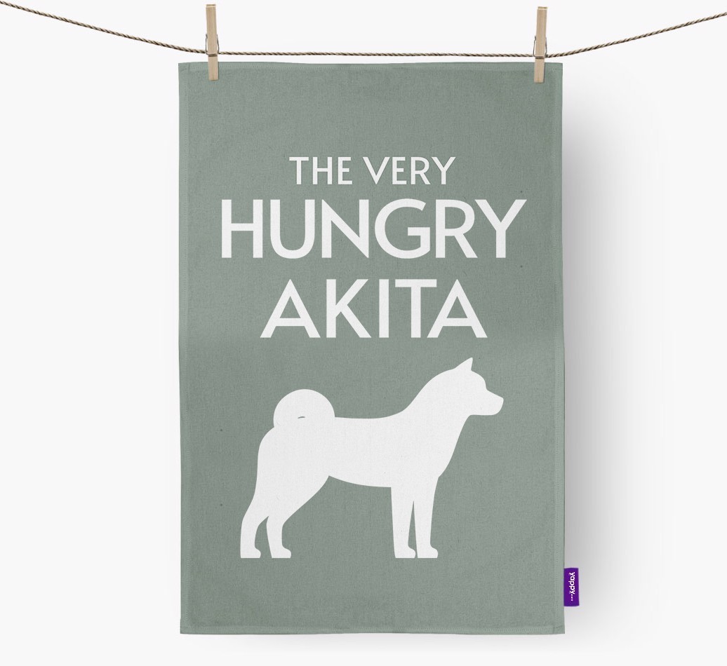 'The Very Hungry...' - Personalised {breedFullName} Tea Towel