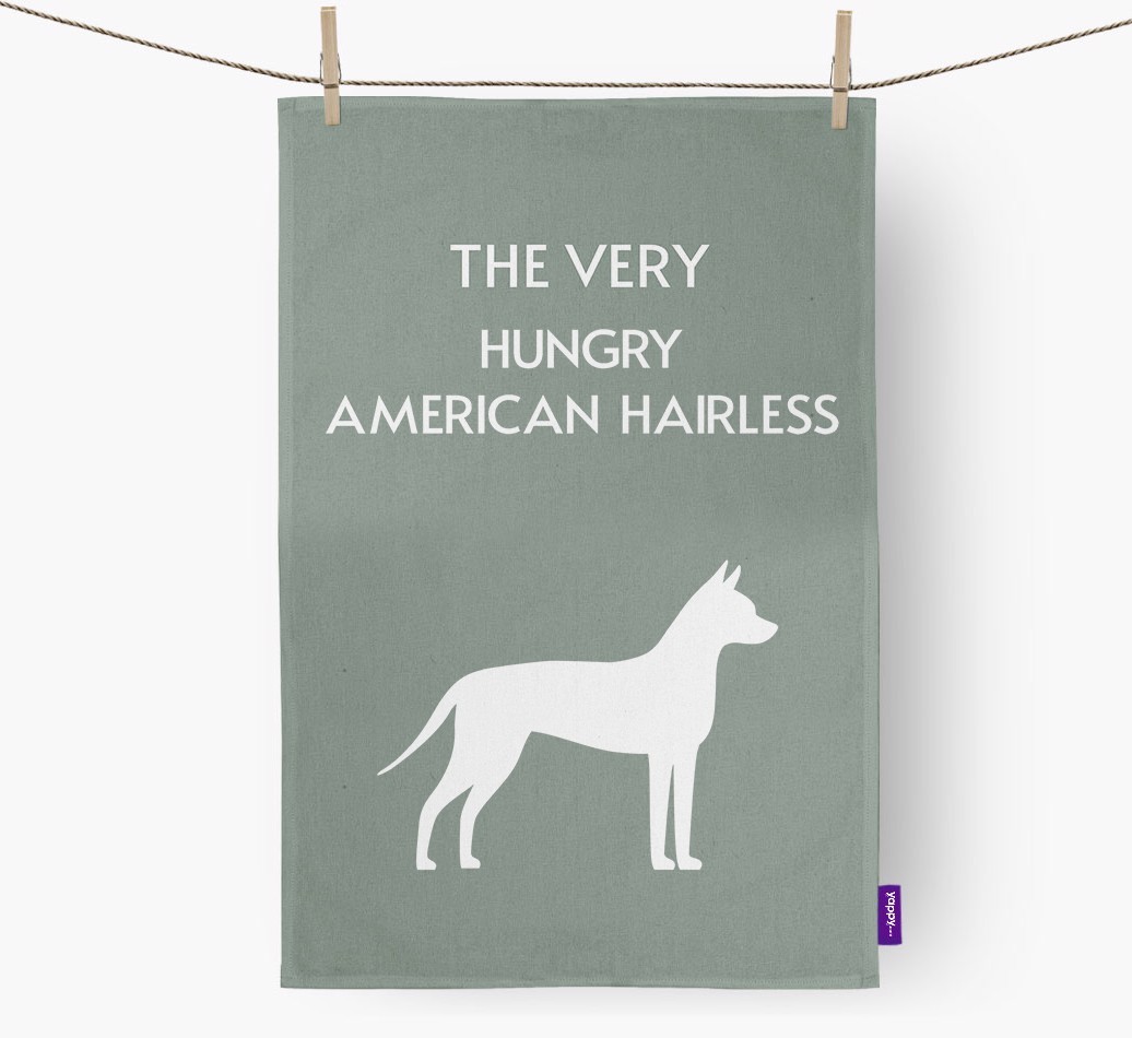 'The Very Hungry...' - Personalised {breedFullName} Tea Towel