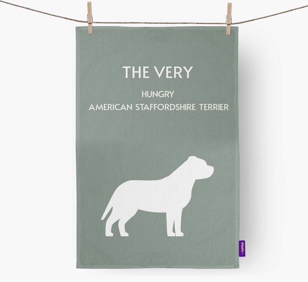'The Very Hungry...' - Personalised {breedFullName} Tea Towel