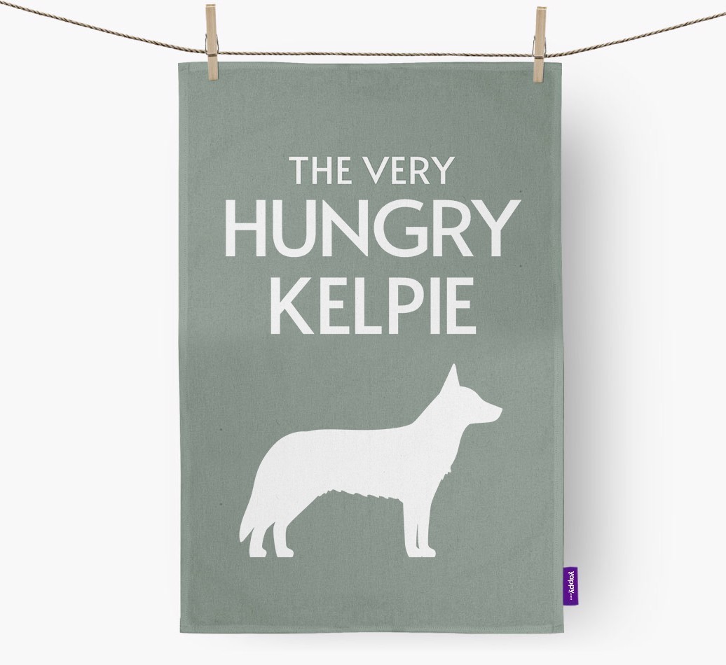 'The Very Hungry...' - Personalised {breedFullName} Tea Towel