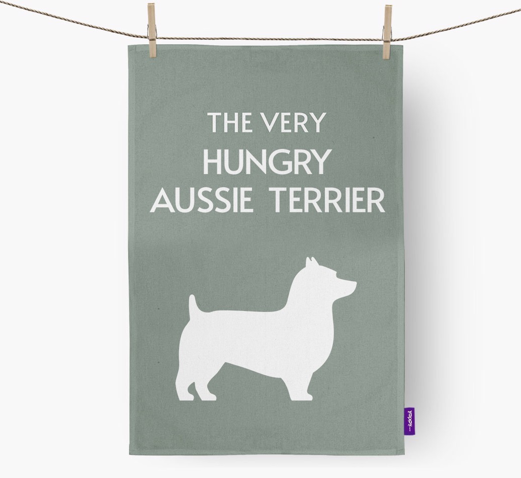 'The Very Hungry...' - Personalised {breedFullName} Tea Towel
