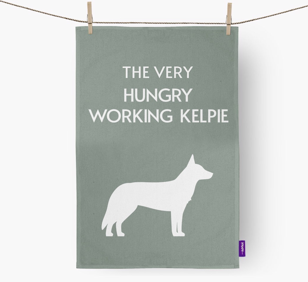 'The Very Hungry...' - Personalised {breedFullName} Tea Towel