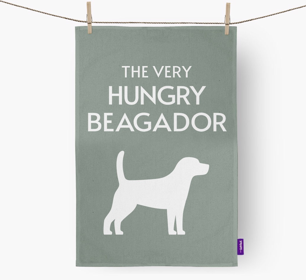 'The Very Hungry...' - Personalised {breedFullName} Tea Towel