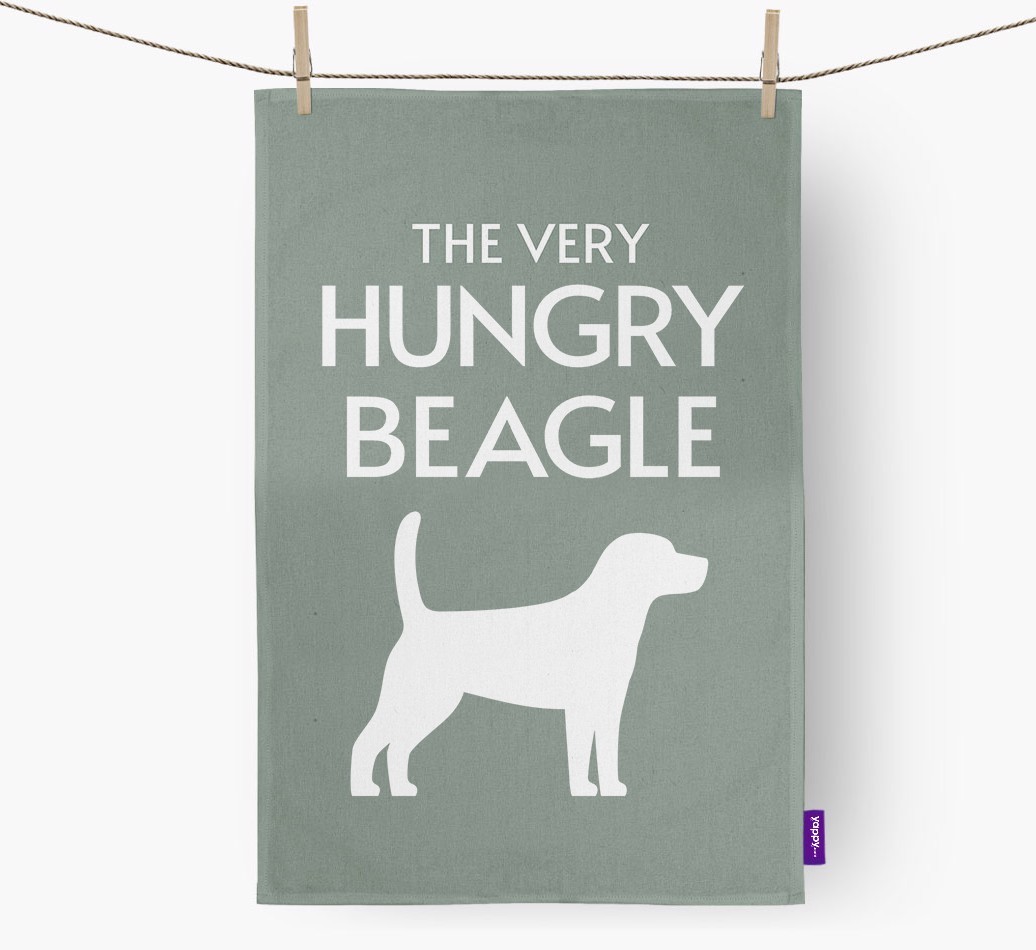 'The Very Hungry...' - Personalised {breedFullName} Tea Towel